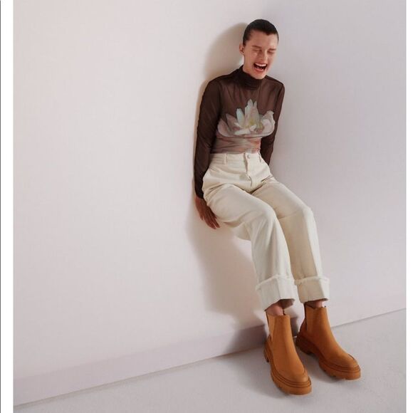 ZARA SOLID COLOR RUBBERIZED ANKLE BOOTS - Picture 3 of 6